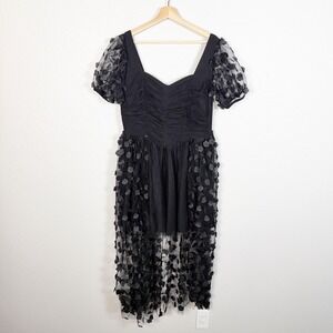 Disturbia Disenchanted High Low‎ Embellished Tulle Gown Size 8 US Womens Gothic